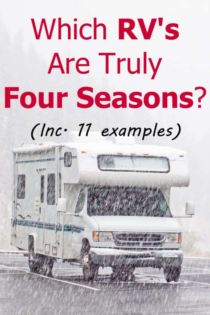 RV parked on the road while raining, Which RVs Are Truly Four Season? (Including 11 Examples)