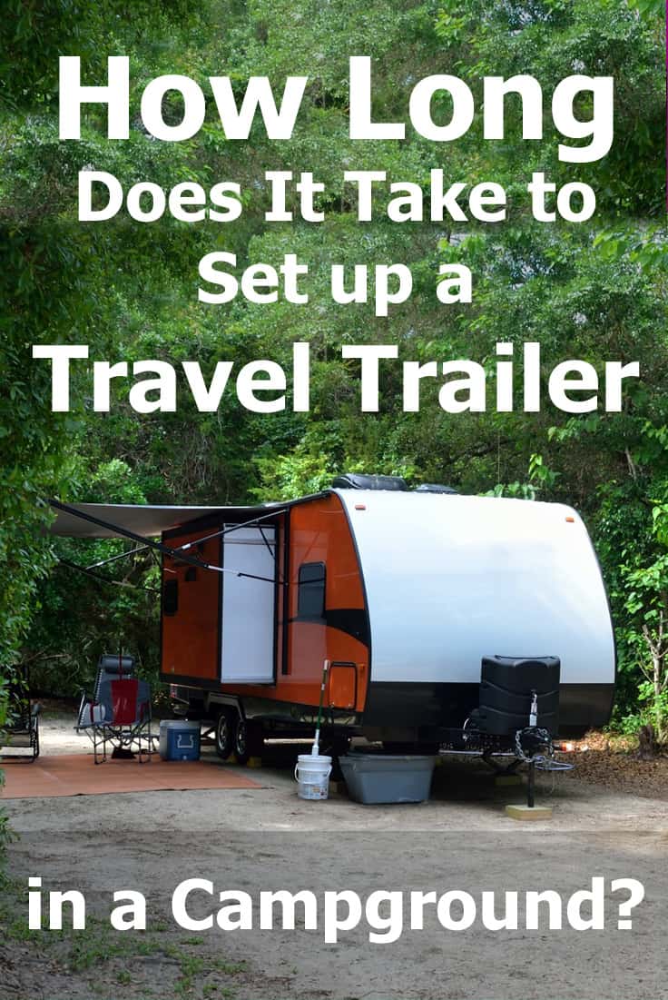 How long does it take to set up a travel trailer in a campground? We counted them minutes for you and have the answer