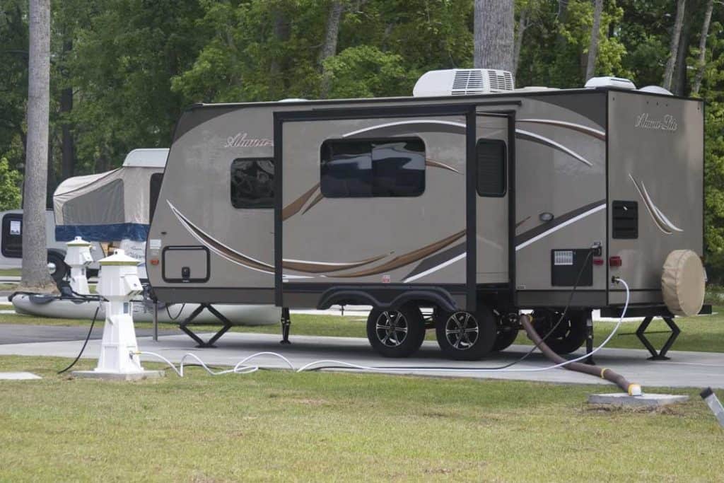 An RV park that offers full site hook-ups.